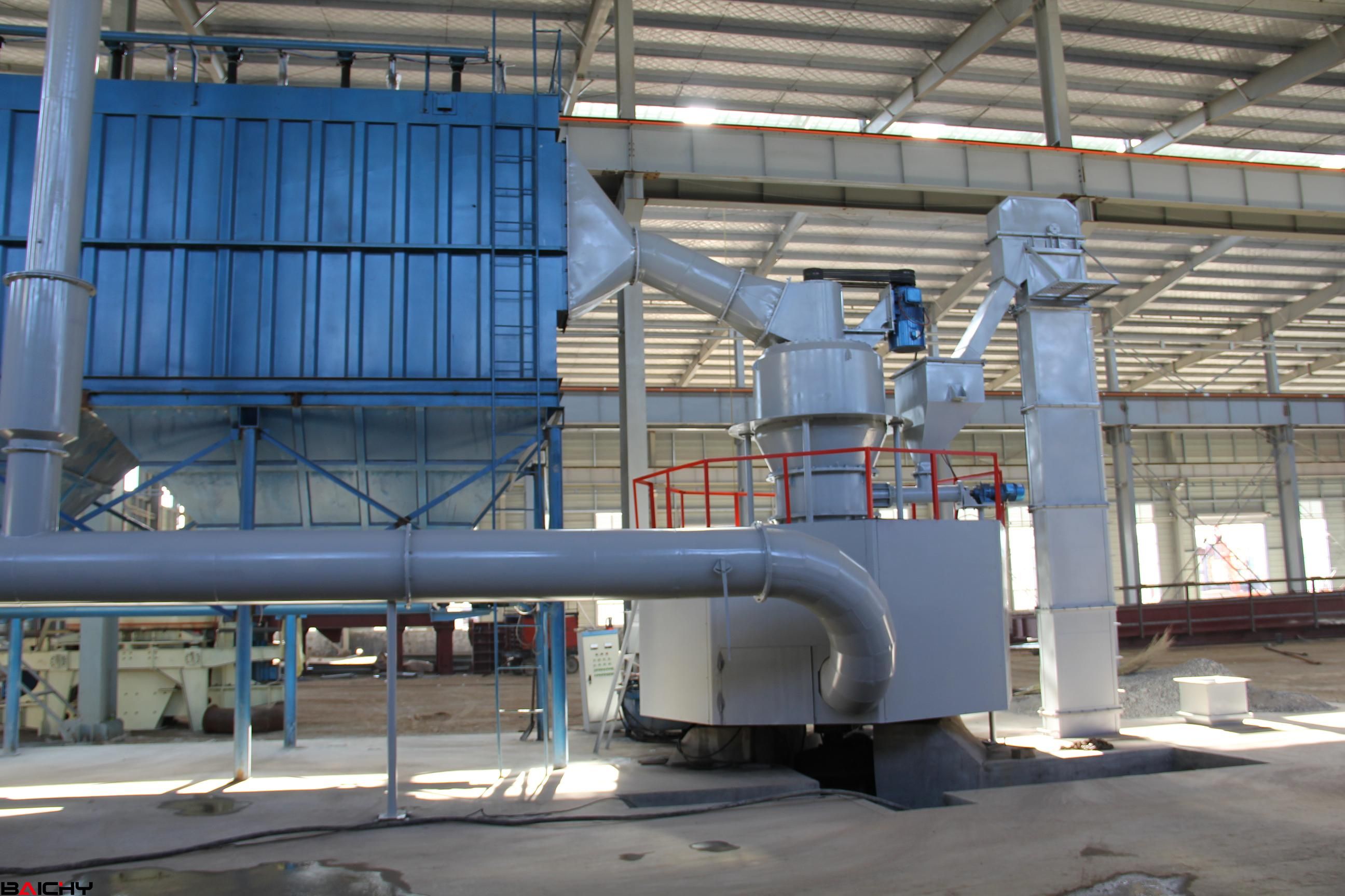 雙動力高壓磨粉機(jī)安裝調(diào)試現(xiàn)場